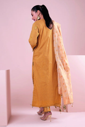 Bc22105 Mustard Khaadi Eid Collection 2022 Online Shopping